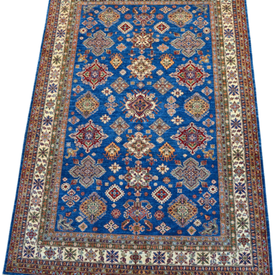 FINE KAZAK – HAND-KNOTTED AFGHAN EXCELLENCE IN BOLD GEOMETRIC PATTERNS