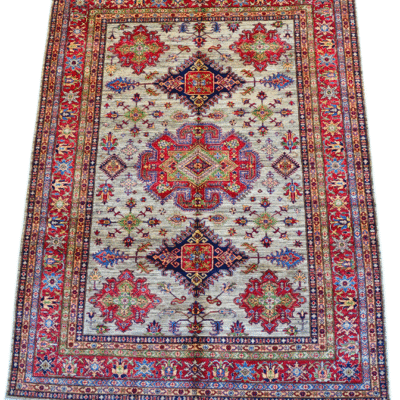 FINE KAZAK – HAND-KNOTTED AFGHAN MASTERPIECE