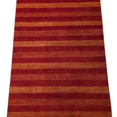 HAND-KNOTTED TRANSITIONAL GABBEH PAKISTANI RUG MODERN