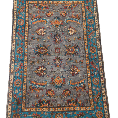 HERITAGE COLLECTION HAND-KNOTTED AFGHAN RUG BY TURKMEN ARTISANS