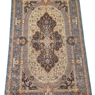 EXQUISITE TIBETAN SILK ON SILK HAND-KNOTTED RUG LUXURY TRADITIONAL