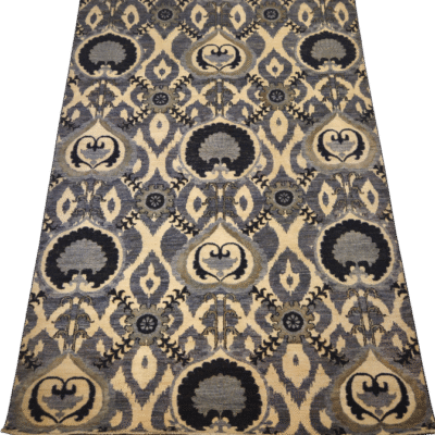 CONTEMPORARY SUZAINI HAND-KNOTTED RUG