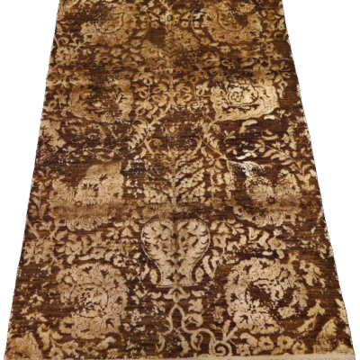 ABSTRACT CONTEMPORARY HAND-KNOTTED PAKISTANI RUG