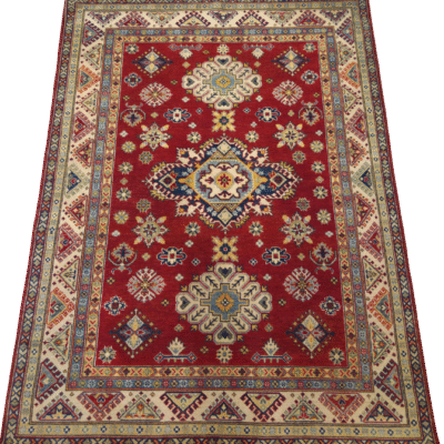 TRADITIONAL KAZAK HAND-KNOTTED RUG