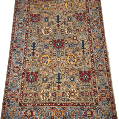 TRANSITIONAL HERITAGE TURKMEN HAND-KNOTTED RUG