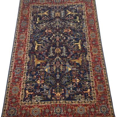 TRANSITIONAL HERITAGE TURKMEN HAND-KNOTTED RUG