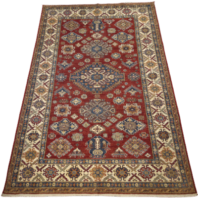 TRADITIONAL FINE KAZAK HAND-KNOTTED RUG