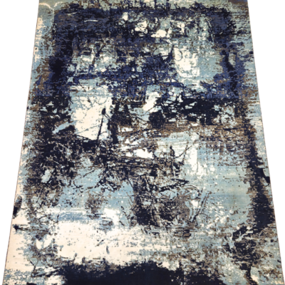 CONTEMPORARY ABSTRACT HAND-KNOTTED RUG