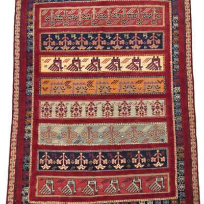 KILIM SUMAK SIRJAN HAND-WOVEN RUG