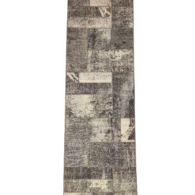PATCH WORK HAND-KNOTTED RUNNER RUG
