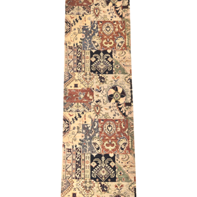 PATCH KAZAK HAND-KNOTTED RUNNER RUG