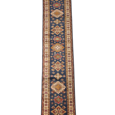 FINE KAZAK HAND-KNOTTED RUNNER RUG