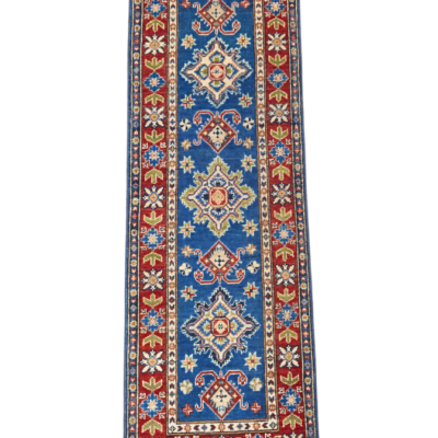 KAZAK HAND-KNOTTED RUNNER RUG