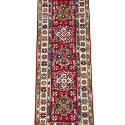 KAZAK HAND-KNOTTED RUNNER RUG