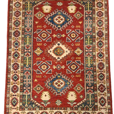 TRADITIONAL KAZAK HAND-KNOTTED RUG