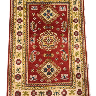 TRADITIONAL KAZAK HAND-KNOTTED RUG